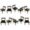 Carimate Dining Chair in Green Velvet and Beech by Vico Magistretti for Cassina, 1963, Set of 10 1