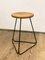 Bar Stool with Steel Frame and Oak Seat 6