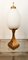 Lámpara de mesa de latón con vidrio ovalado, Imagen 3