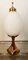 Lámpara de mesa de latón con vidrio ovalado, Imagen 2