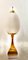 Lampada da Tavolo in Ottone con Vetro Ovale, Immagine 10
