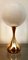 Table Lamp in Brass with White Sphere, Image 1