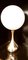 Lámpara de mesa de latón con esfera blanca, Imagen 9