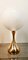 Lámpara de mesa de latón con esfera blanca, Imagen 12