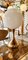 Lámpara de mesa de latón con esfera blanca, Imagen 8