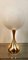 Lámpara de mesa de latón con esfera blanca, Imagen 2