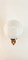Wandlampe mit glänzender weißer Kugel 12
