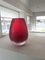 Rote Bullying Vase von Gianni Vigna für Venini 1