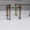 Tische aus Geschmiedeter Bronze aus geschmolzenem Glas im Stil von Lothar Klute, 1980er, 3er Set, 3er Set 10