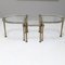 Forged Bronze Tables Made of Melted Glass in the Style of Lothar Klute, 1980s, Set of 3, Set of 3 1