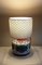 Lampe de Bureau Vintage avec Pied en Céramique à Motifs et Paravent en Tissu, 1970s 6
