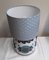 Vintage Table Lamp with Patterned Ceramic Foot and Fabric Screen, 1970s 4