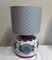 Vintage Table Lamp with Patterned Ceramic Foot and Fabric Screen, 1970s 3