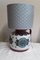 Vintage Table Lamp with Patterned Ceramic Foot and Fabric Screen, 1970s, Image 1