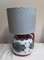 Vintage Table Lamp with Patterned Ceramic Foot and Fabric Screen, 1970s, Image 2