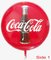 Large Double-Sided Coca Cola Enameled Sign, 1960s 1