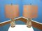 Lampade da tavolo in ceramica e ottone, Italia, anni '50, set di 2, set di 2, Immagine 3