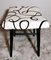 Vintage Italian Bench in Ebonized Wood and Dedar Fabric, 1958, Image 7