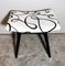 Vintage Italian Bench in Ebonized Wood and Dedar Fabric, 1958 2