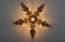 Florentine Gilded Metal Ceiling Lamp, Italy, 1960s 3