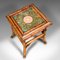 Small Antique English Lamp Table in Bamboo & Ceramic, 1890s, Image 7