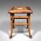 Small Antique English Lamp Table in Bamboo & Ceramic, 1890s 5