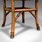 Small Antique English Lamp Table in Bamboo & Ceramic, 1890s, Image 9