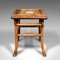 Small Antique English Lamp Table in Bamboo & Ceramic, 1890s 4