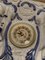Reloj de chimenea vintage de cuarzo con figura de porcelana, años 40, Imagen 4