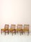 Scandinavian Teak Chairs with Padded Seats, 1960s, Set of 4, Image 3