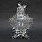 Antique Press Glass Bowl with Lid and Base, 1900s, Set of 2, Image 1