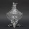 Antique Press Glass Bowl with Lid and Base, 1900s, Set of 2, Image 2
