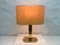 Lámpara de mesa Staff forma ovalada dorada años 80 90, años 70, Imagen 6