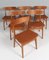 Dining Chairs in Teak and Aniline Leather by Farstrup, Denmark, 1960s, Set of 6 2