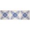 Art Deco White and Blue Flower Glazed Tiles by Le Glaive, 1920, Image 3