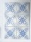 Art Deco White and Blue Flower Glazed Tiles by Le Glaive, 1920 9