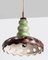 German Green and Brown Hanging Lamp in Ceramic by Pan Keramik, 1970s 3