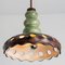 German Green and Brown Hanging Lamp in Ceramic by Pan Keramik, 1970s 12