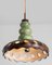 German Green and Brown Hanging Lamp in Ceramic by Pan Keramik, 1970s 4