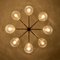 Vintage White Gold Glass Chandelier from Hillebrand, 1960s, Image 17