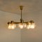 Vintage White Gold Glass Chandelier from Hillebrand, 1960s 6