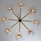 Vintage White Gold Glass Chandelier from Hillebrand, 1960s, Image 13