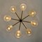 Vintage White Gold Glass Chandelier from Hillebrand, 1960s 4