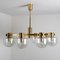 Vintage White Gold Glass Chandelier from Hillebrand, 1960s, Image 11