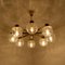 Vintage White Gold Glass Chandelier from Hillebrand, 1960s 16