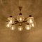 Vintage White Gold Glass Chandelier from Hillebrand, 1960s, Image 16