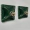 German Green Square Ceramic Wall Lights, 1970, Set of 2, Image 6