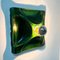 German Green Square Ceramic Wall Lights, 1970, Set of 2, Image 4