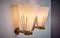 Wall Lamps in Glass and Brass, 1950s, Set of 2, Image 4