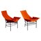 Lounge Chairs in Orange Canvas attributed to Jerry Johnson, Usa, 1950s, Set of 2, Image 1